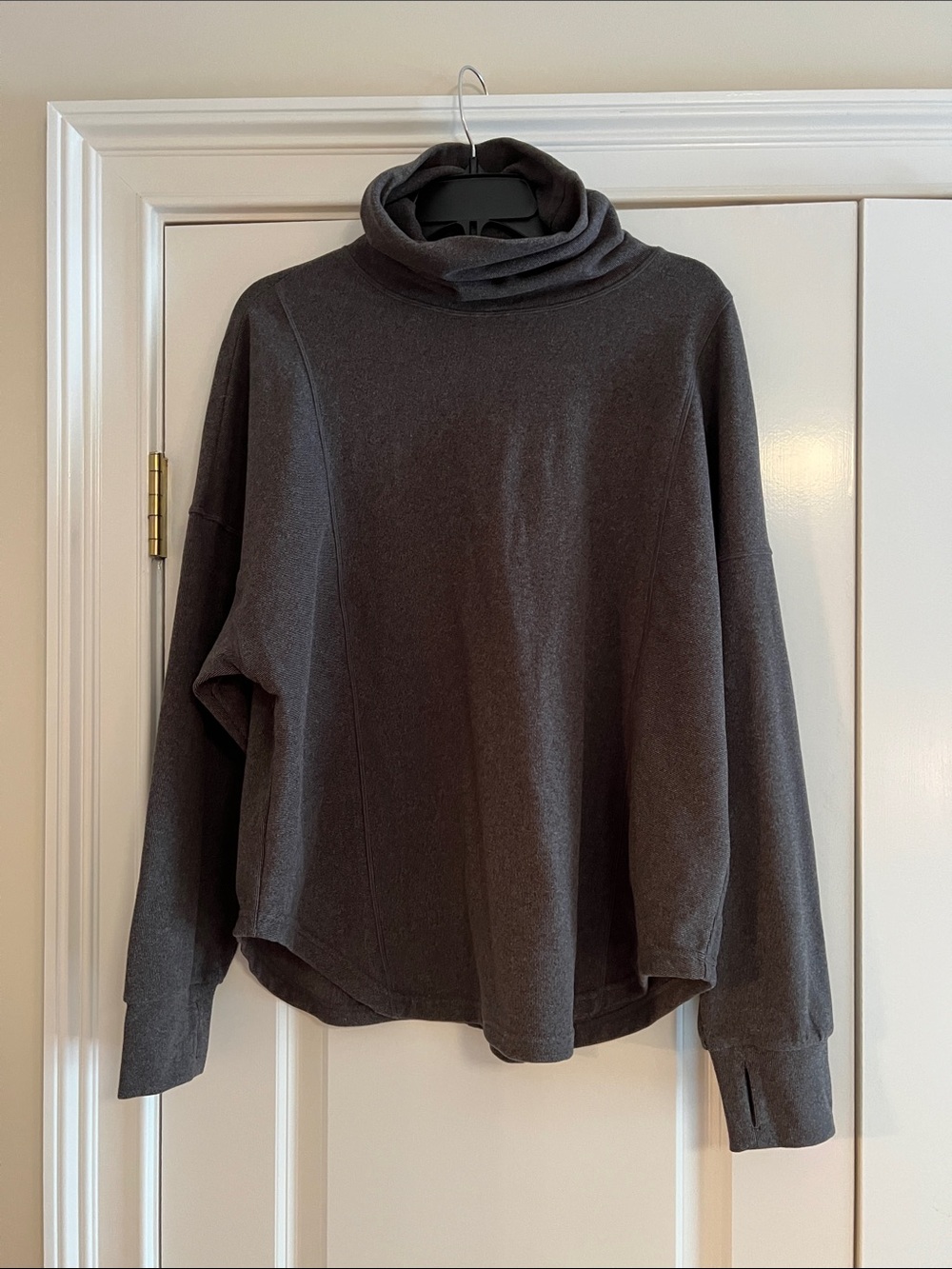 Varley Charcoal Funnel Cowl Neck Sweater
